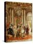 The Round Table of Frederick II at Sanssouci (Sketc), 1848-Adolph Friedrich von Menzel-Stretched Canvas