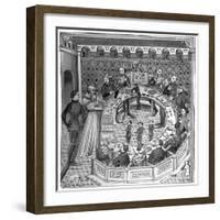 The Round Table of King Artus of Brittany, 14th Century-null-Framed Giclee Print