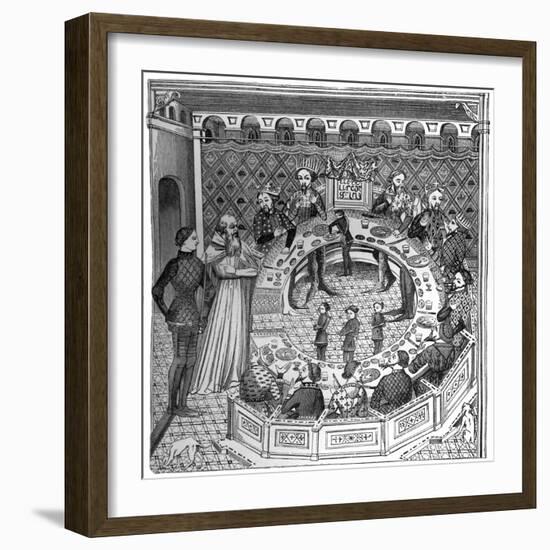 The Round Table of King Artus of Brittany, 14th Century-null-Framed Giclee Print