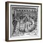 The Round Table of King Artus of Brittany, 14th Century-null-Framed Giclee Print