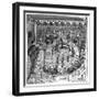 The Round Table of King Artus of Brittany, 14th Century-null-Framed Giclee Print