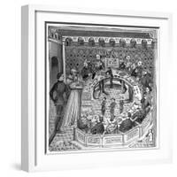 The Round Table of King Artus of Brittany, 14th Century-null-Framed Giclee Print