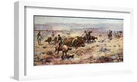 The Round-Up-Charles Marion Russell-Framed Art Print