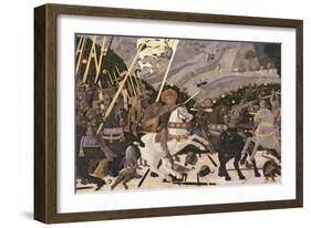 The Rout of San Romano, circa 1438-40 (Tempera on Poplar)-Paolo Uccello-Framed Giclee Print