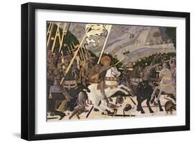 The Rout of San Romano, circa 1438-40 (Tempera on Poplar)-Paolo Uccello-Framed Giclee Print