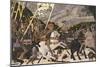 The Rout of San Romano, circa 1438-40 (Tempera on Poplar)-Paolo Uccello-Mounted Giclee Print
