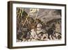 The Rout of San Romano, circa 1438-40 (Tempera on Poplar)-Paolo Uccello-Framed Premium Giclee Print