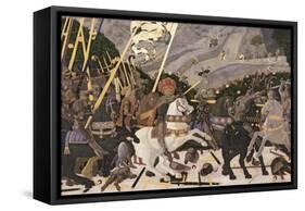 The Rout of San Romano, circa 1438-40 (Tempera on Poplar)-Paolo Uccello-Framed Stretched Canvas