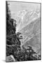 The Route to Tibet, Near Rogi, Through the Upper Satlej Valley, 1895-null-Mounted Giclee Print