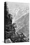 The Route to Tibet, Near Rogi, Through the Upper Satlej Valley, 1895-null-Stretched Canvas