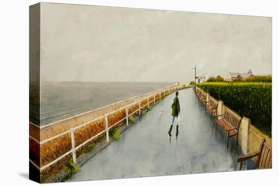 The Row of Benches, 2017 (Oil on Panel)-Chris Ross Williamson-Stretched Canvas