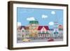 The Row of Old Houses All Buildings are Very Detailed and Separate Objects-Milovelen-Framed Premium Giclee Print