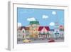 The Row of Old Houses All Buildings are Very Detailed and Separate Objects-Milovelen-Framed Premium Giclee Print