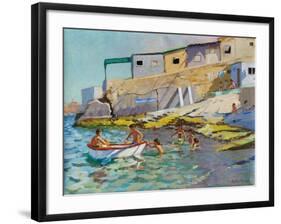 The Rowing Boat, Valetta, Malta, 2015-Andrew Macara-Framed Giclee Print