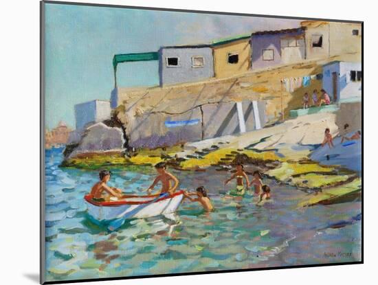 The Rowing Boat, Valetta, Malta, 2015-Andrew Macara-Mounted Giclee Print