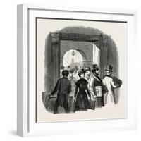 The Royal Academy: the Entrance from the Quadrangle of Burlington House: Taking in In the Hall. Uk-null-Framed Giclee Print