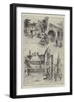 The Royal Agricultural Society's Show at Leicester, Sketches in the Town-null-Framed Giclee Print