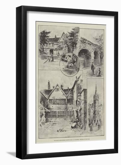 The Royal Agricultural Society's Show at Leicester, Sketches in the Town-null-Framed Giclee Print