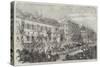 The Royal and Imperial Procession Passing the Boulevard Des Italiens-null-Stretched Canvas