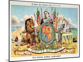 The Royal Arms Jubilant, from "St. Stephen's Review Presentation Cartoon," 25 June 1887-Tom Merry-Mounted Giclee Print