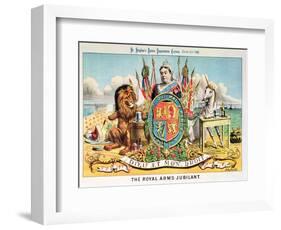 The Royal Arms Jubilant, from "St. Stephen's Review Presentation Cartoon," 25 June 1887-Tom Merry-Framed Giclee Print