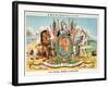 The Royal Arms Jubilant, from "St. Stephen's Review Presentation Cartoon," 25 June 1887-Tom Merry-Framed Giclee Print