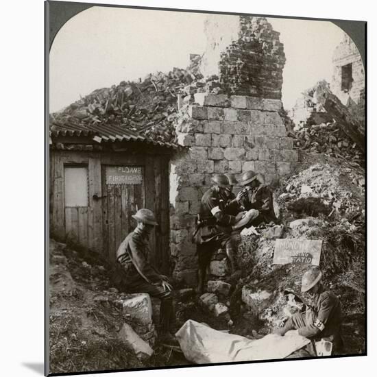 The Royal Army Medical Corps at Monchy Dressing Station, France, World War I, 1914-1918-null-Mounted Photographic Print