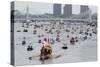 The Royal Barge Gloriana leads the Diamond Jubilee Thames River Pageant-Associated Newspapers-Stretched Canvas