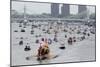 The Royal Barge Gloriana leads the Diamond Jubilee Thames River Pageant-Associated Newspapers-Mounted Photo