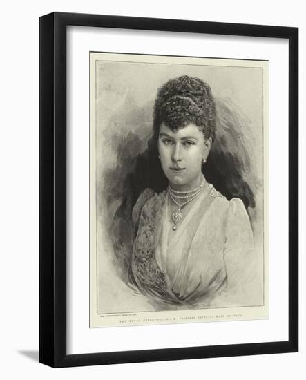 The Royal Betrothal, H S H Princess Victoria Mary of Teck-null-Framed Giclee Print