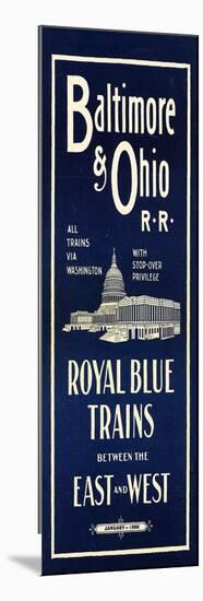 The Royal Blue Time Table-null-Mounted Giclee Print