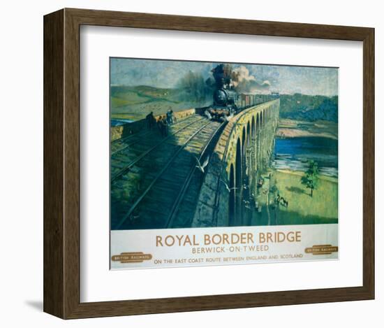 The Royal Border Bridge, BR, c.1948-1965-null-Framed Art Print