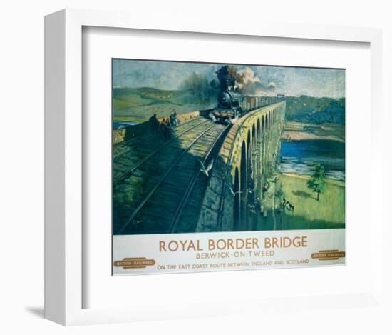 The Royal Border Bridge, BR, c.1948-1965-null-Framed Art Print