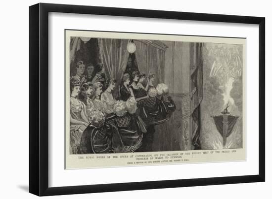 The Royal Boxes at the Opera at Copenhagen-Sydney Prior Hall-Framed Giclee Print
