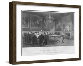 The Royal Closet - St. James's. The Archbishops and Bishops congratulating her Majesty-Henry Melville-Framed Giclee Print