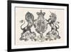 The Royal Coat of Arms of Queen Victoria-null-Framed Premium Photographic Print