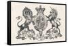 The Royal Coat of Arms of Queen Victoria-null-Framed Stretched Canvas