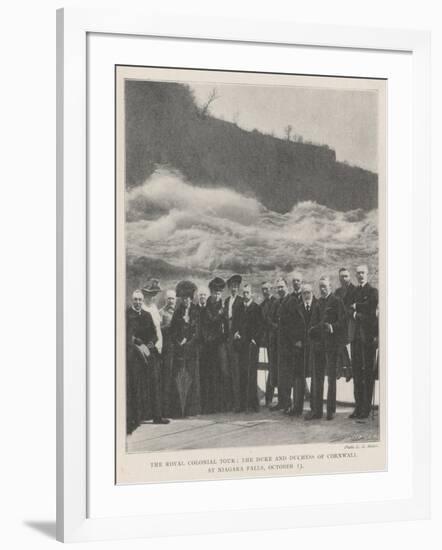 The Royal Colonial Tour, the Duke and Duchess of Cornwall at Niagara Falls, 13 October-null-Framed Giclee Print