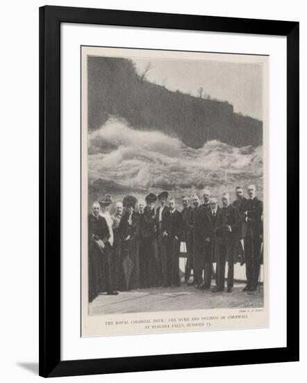 The Royal Colonial Tour, the Duke and Duchess of Cornwall at Niagara Falls, 13 October-null-Framed Giclee Print