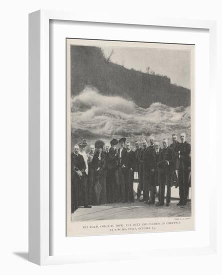 The Royal Colonial Tour, the Duke and Duchess of Cornwall at Niagara Falls, 13 October-null-Framed Giclee Print