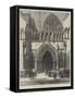 The Royal Courts of Justice, the Principal Entrance from the Strand-Frank Watkins-Framed Stretched Canvas