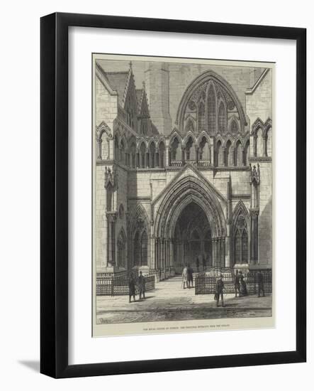 The Royal Courts of Justice, the Principal Entrance from the Strand-Frank Watkins-Framed Giclee Print