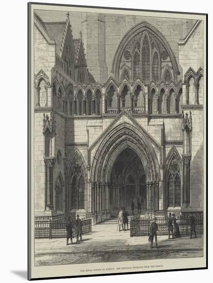 The Royal Courts of Justice, the Principal Entrance from the Strand-Frank Watkins-Mounted Giclee Print