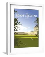 The Royal Crescent - Dave Thompson Contemporary Travel Print-Dave Thompson-Framed Art Print