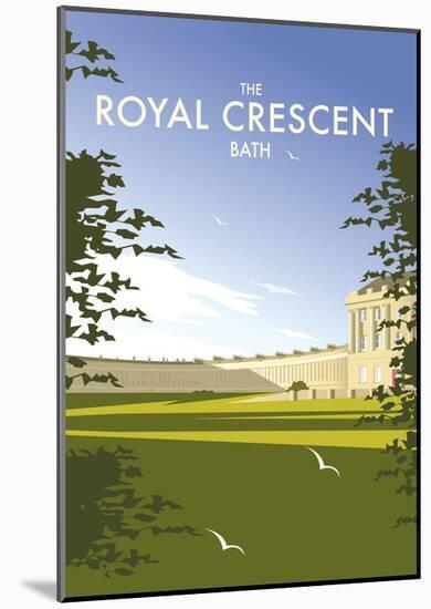 The Royal Crescent - Dave Thompson Contemporary Travel Print-Dave Thompson-Mounted Art Print