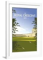 The Royal Crescent - Dave Thompson Contemporary Travel Print-Dave Thompson-Framed Giclee Print