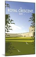 The Royal Crescent - Dave Thompson Contemporary Travel Print-Dave Thompson-Mounted Giclee Print