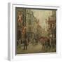 The Royal Danish Lifeguards Marching Through Ostergade, Copenhagen-Paul Fischer-Framed Premium Giclee Print