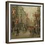 The Royal Danish Lifeguards Marching Through Ostergade, Copenhagen-Paul Fischer-Framed Giclee Print