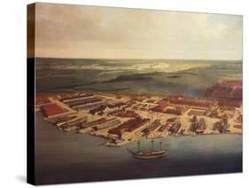 The Royal Dockyard in Chatham, by Joseph Farington, 1785-94-Joseph Farington-Stretched Canvas